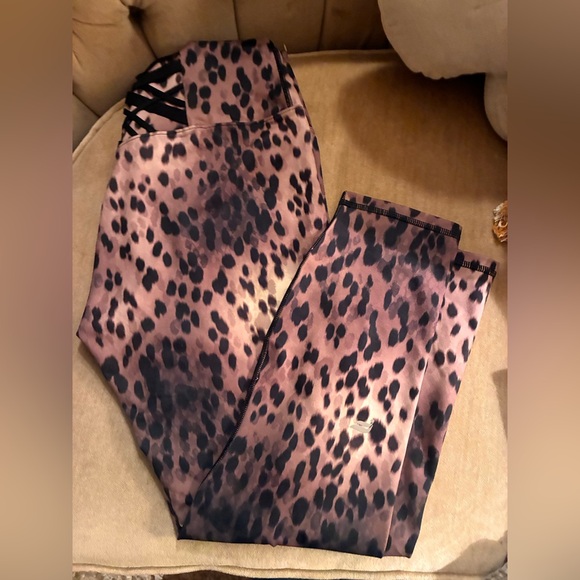 Fabletics Denim - Fabletics Leopard Print Jeggings - Black and Brown